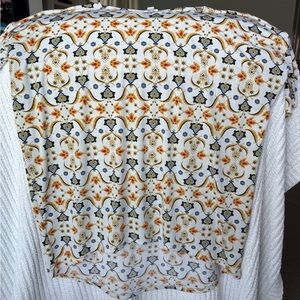 Lularoe Irma Patterned Short Sleeve Top